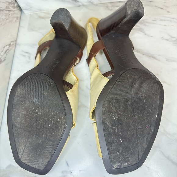Franco Sarto Slingback Heels - Beige & Brown - Size 8M - Picture 15 of 15